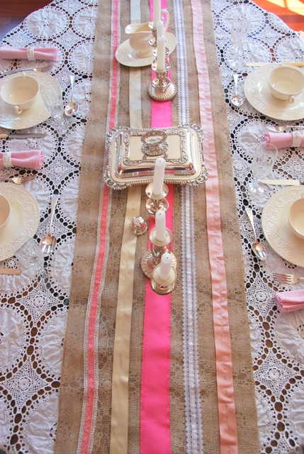 Colorful Burlap Table runner