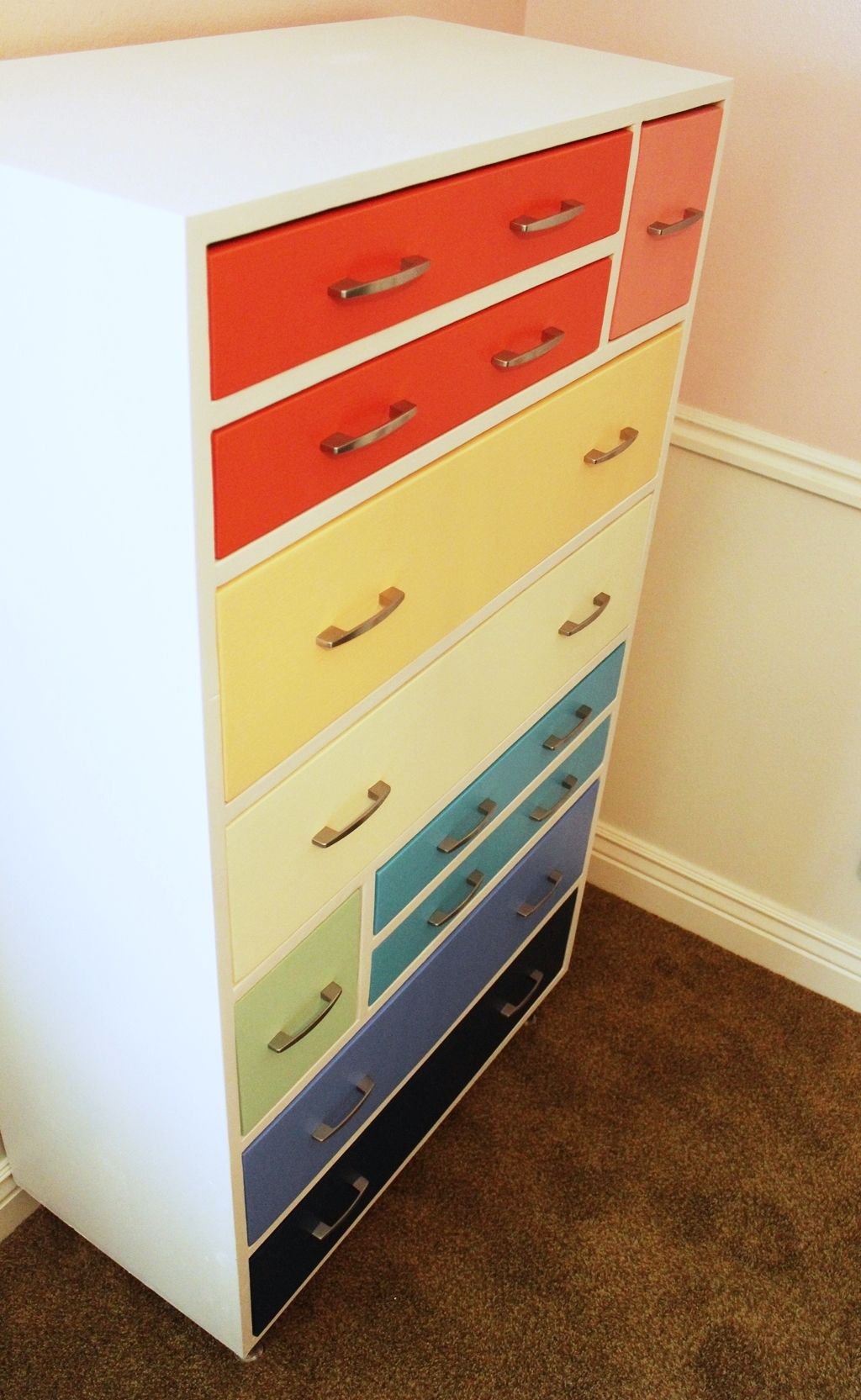 Colorful DIY Modern Wooden Dresser