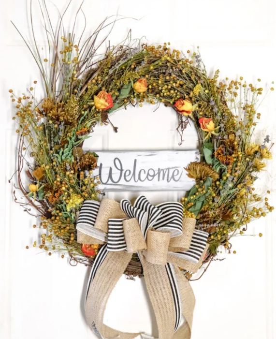 Colorful Dried Flower Wreath