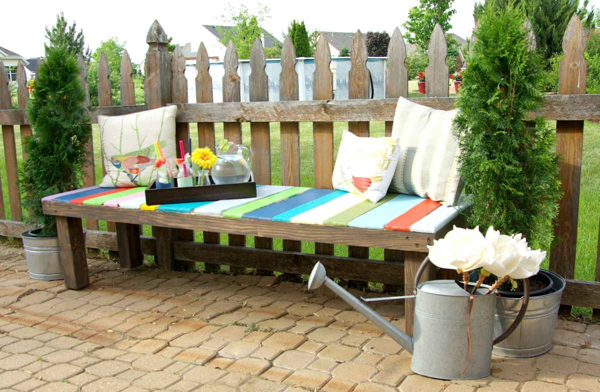 Build a Colorful Garden Bench