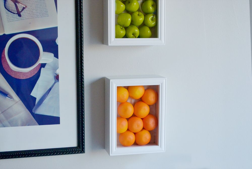 Put Fake Fruits in Shadowboxes to Brighten Up Any Wall