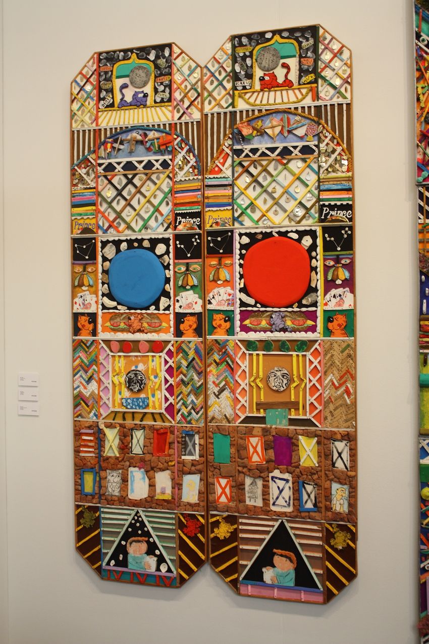 Some prefer to display bright art in the fall, like this piece from the PPOW Gallery.