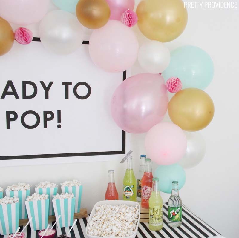 Colorful ballons for baby shower
