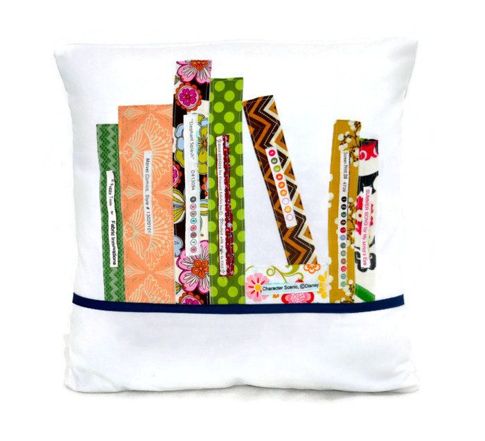 Colorful books throw pillow
