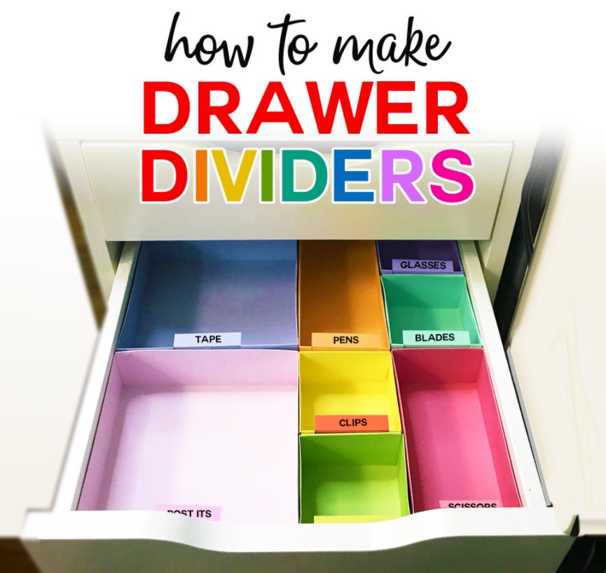 DIY Colorful Drawer Dividing Solution