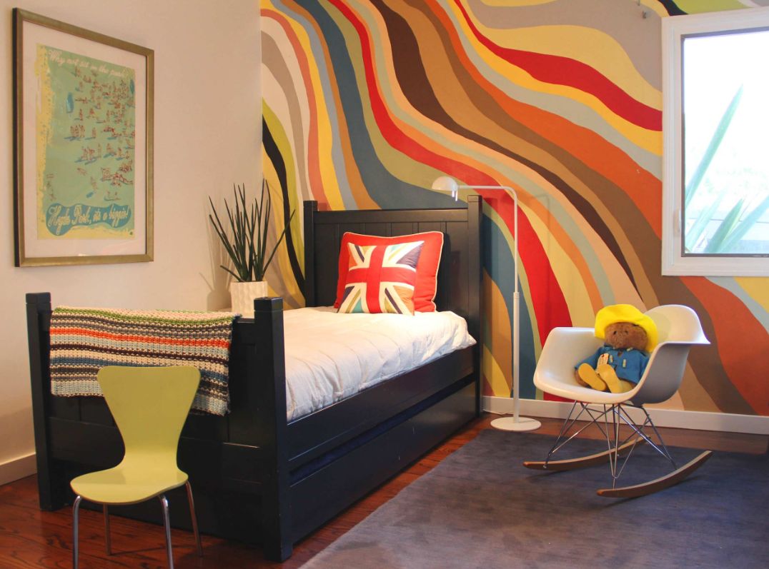 Colorful paint teenage room