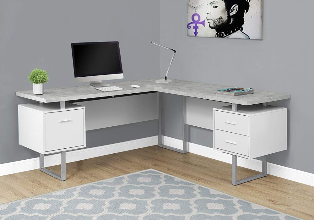 Computer Desk Left or Right Facing White