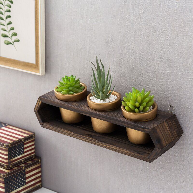 Concrete and wood planter combo