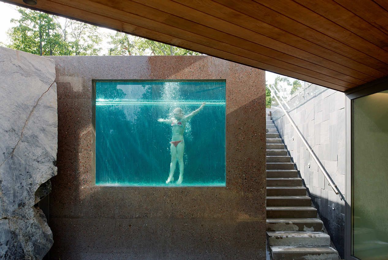 Concrete box swimming pool