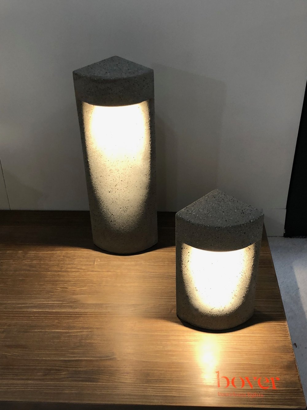 Concrete floor lamps