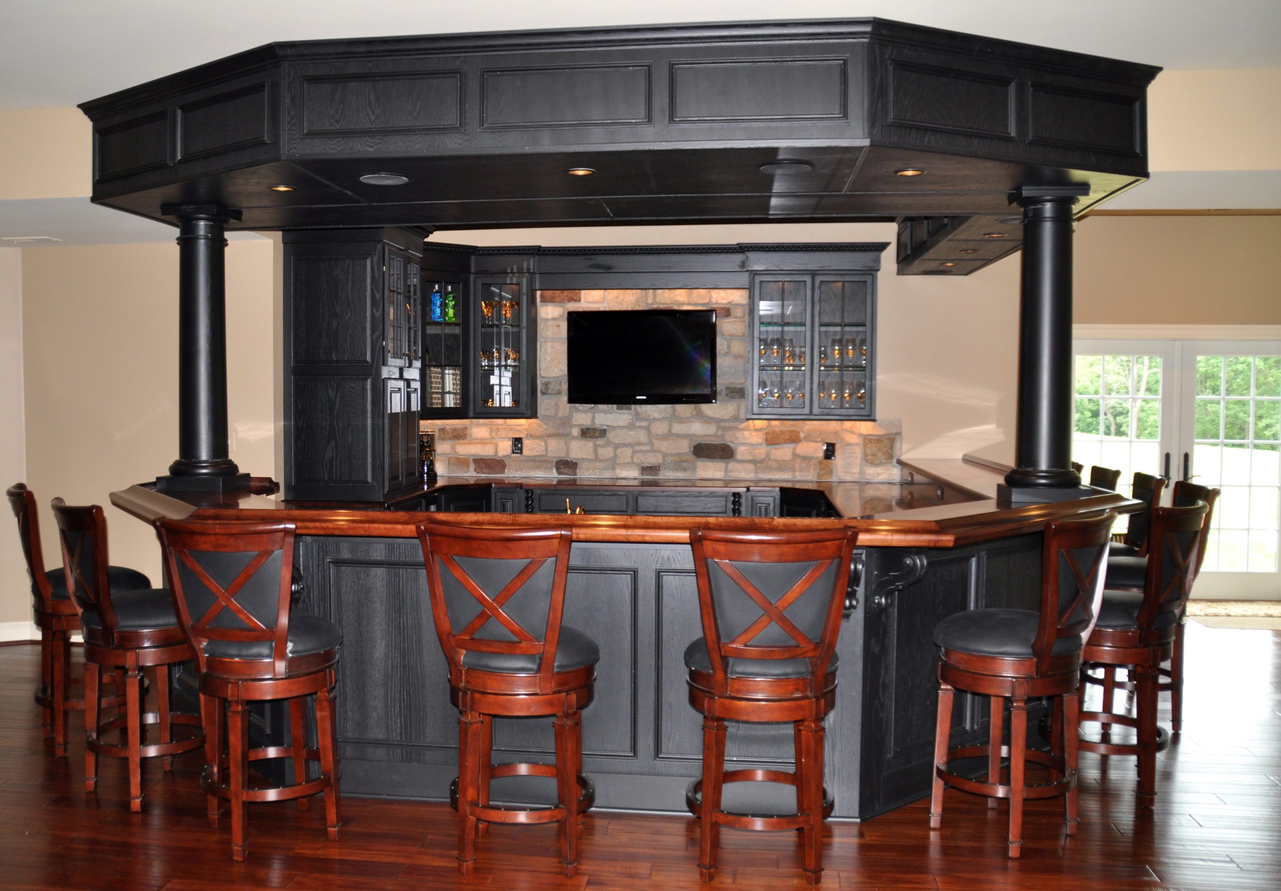 Consider Your Counter Top Material basement bar