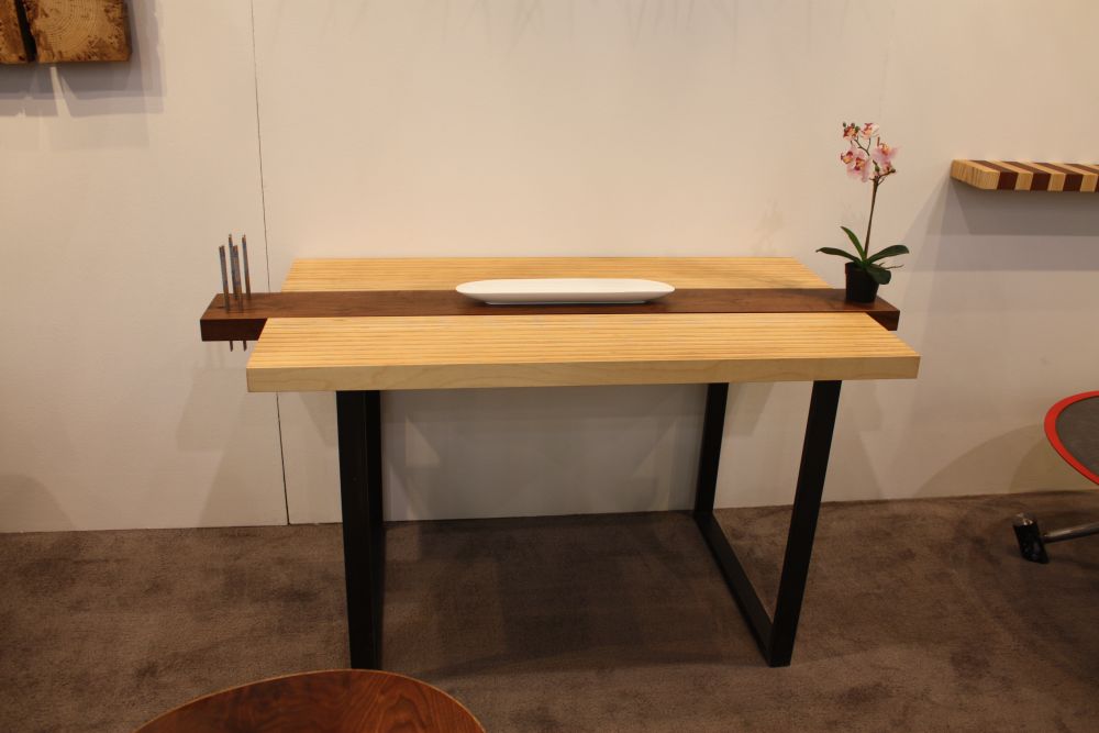 Console Table with Walnut Design and Color