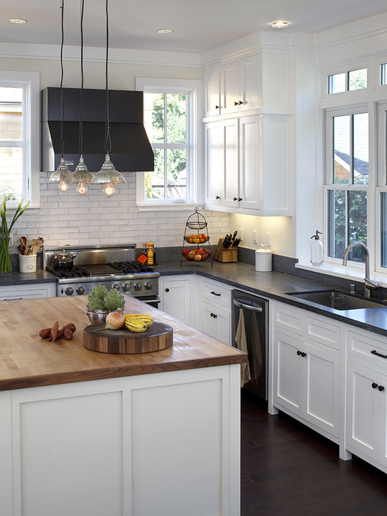 Contemporary Charm with Butcher Block countertop