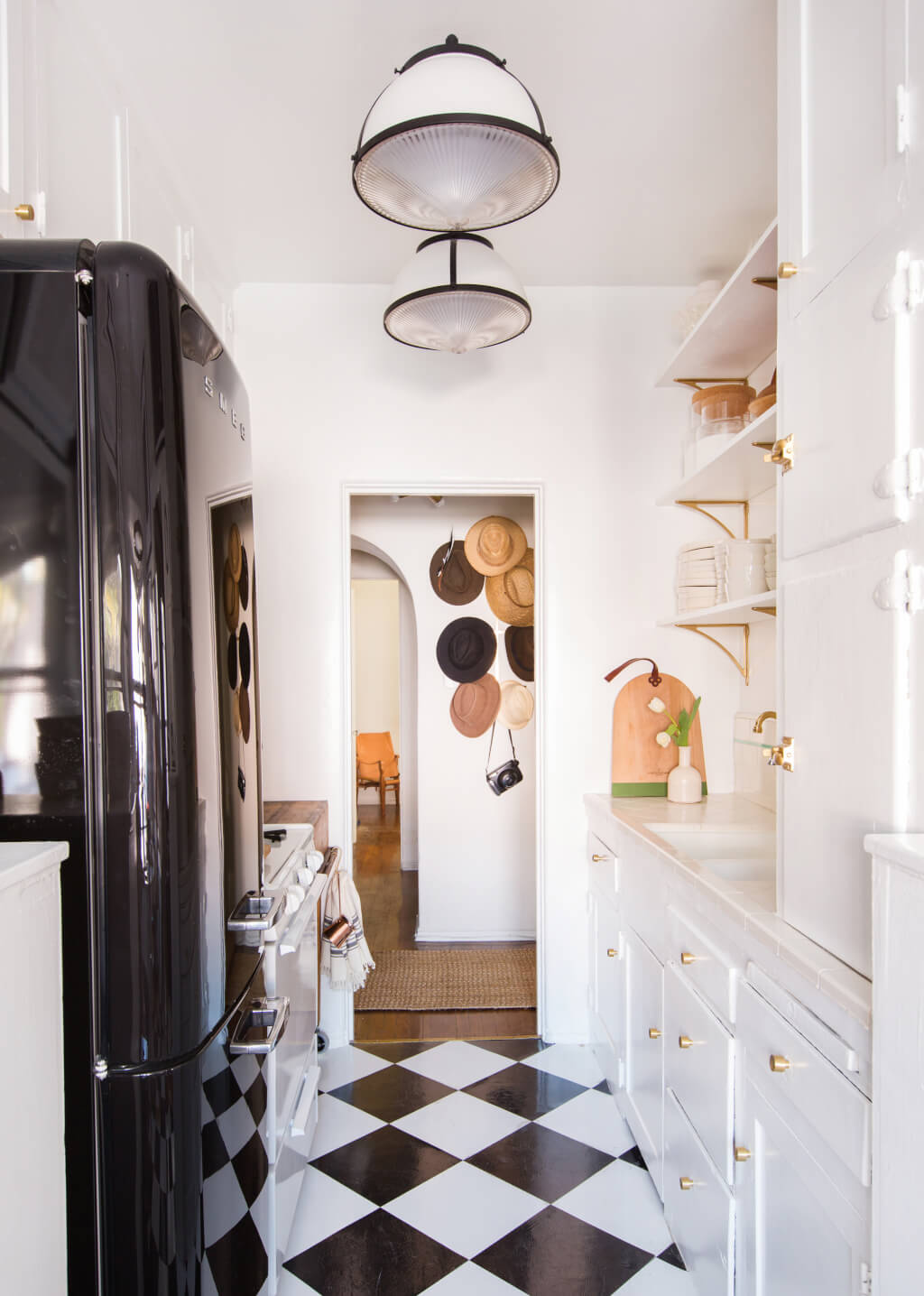 Open shelving in small kitchens.