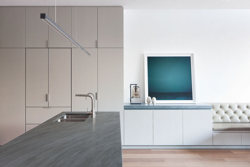 Contemporary interior design bench