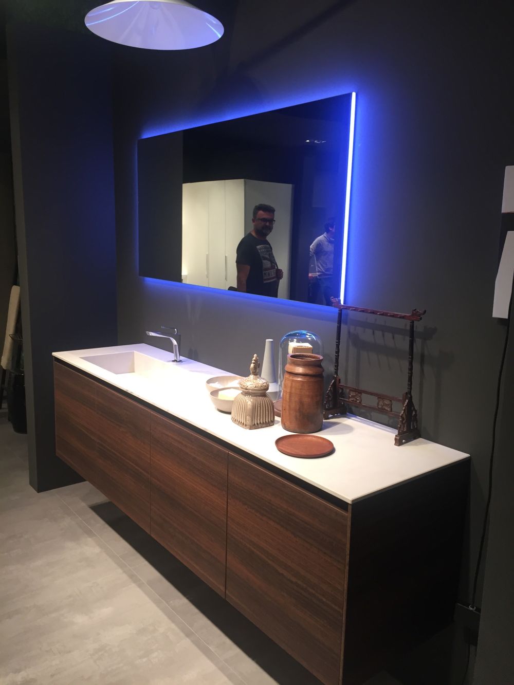 Contemporary mirror with backlit from LED