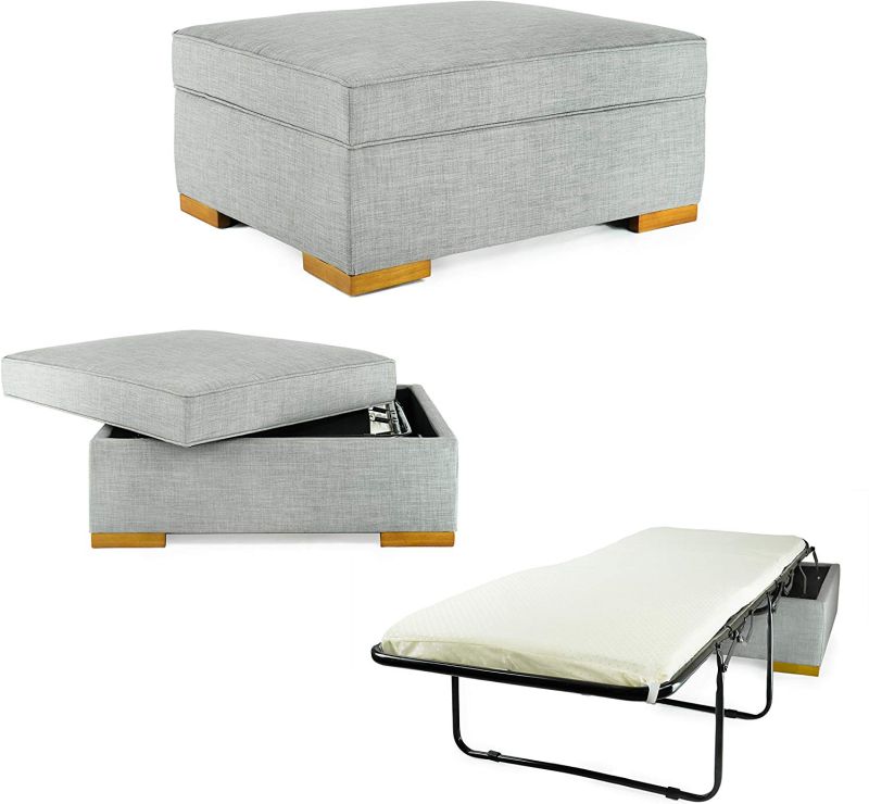 Convertible Ottoman with Fold Out Hideaway Guest Bed