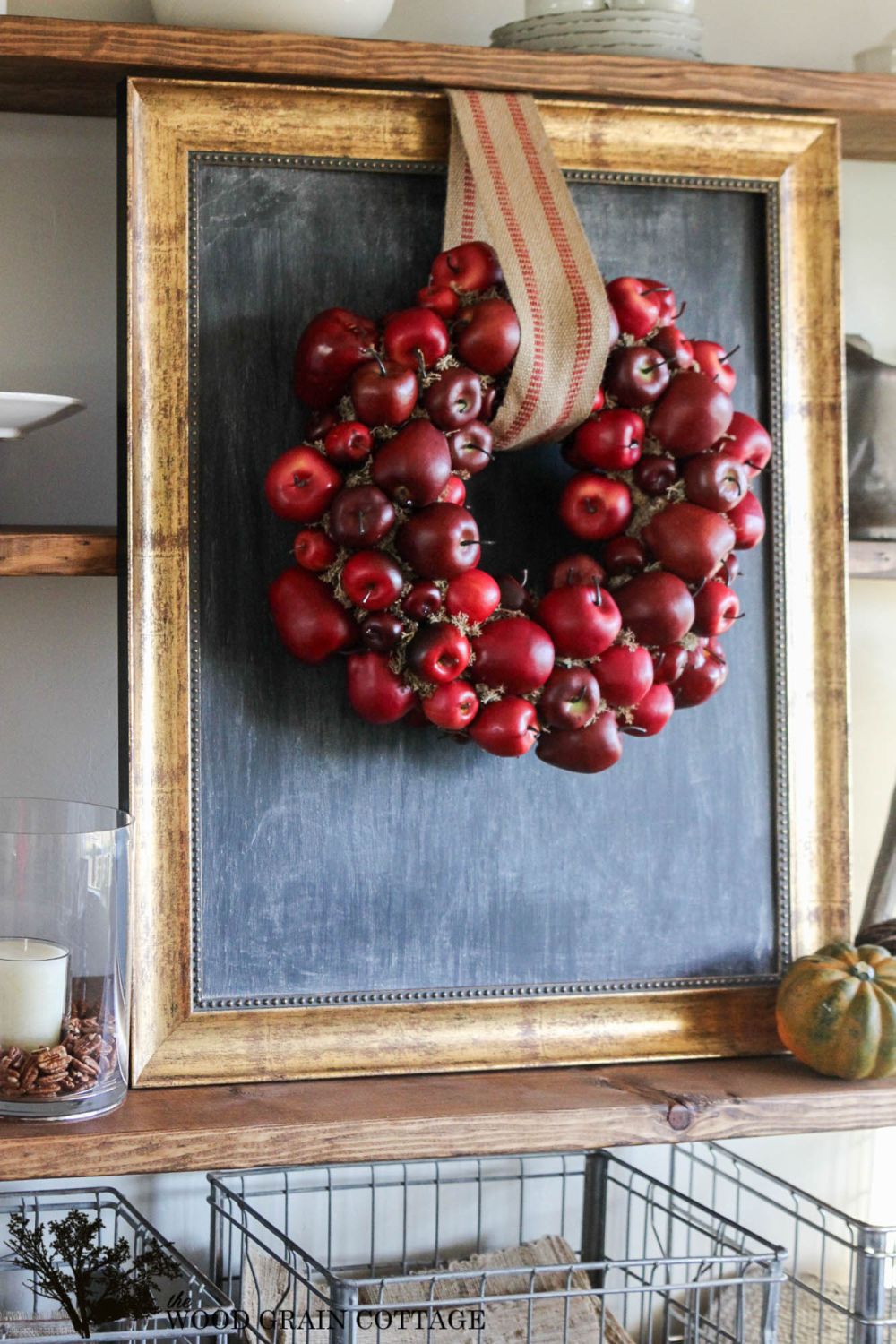 Cool Fall DIY Apple Wreath