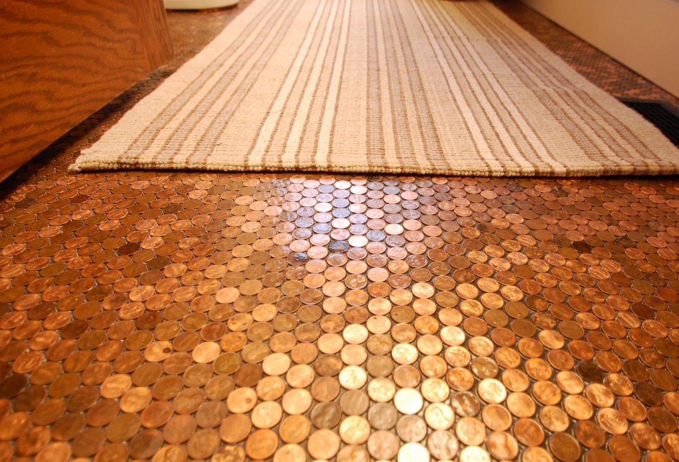 Cool pennies floor tile