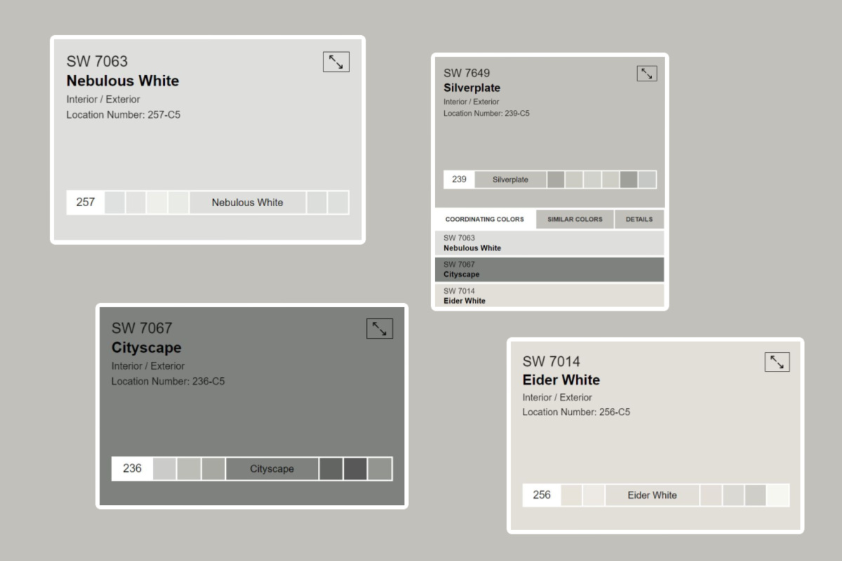 Coordinating Sherwin Williams Paint Colors