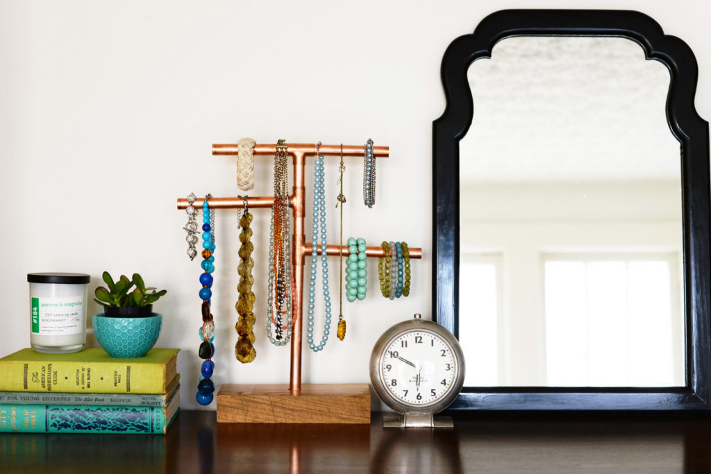 DIY furniture Copper Pipe Jewelry Stand