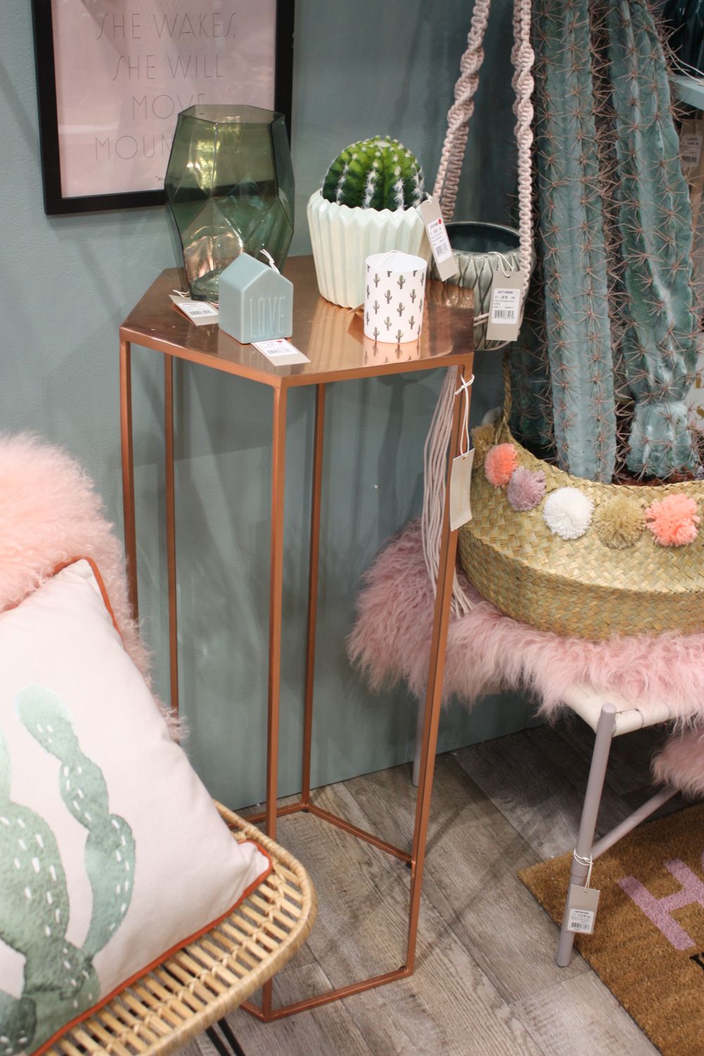 Copper tall table