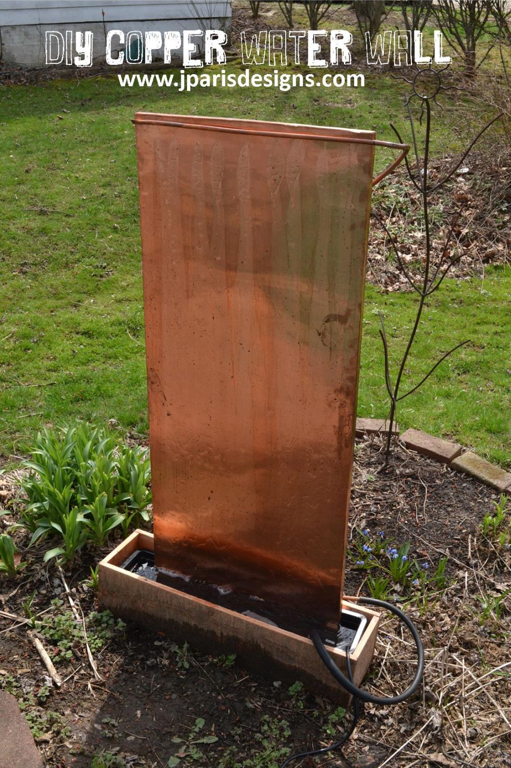 Copper water feature