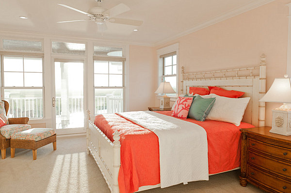 Coral bedding for bedroom best color for bedding