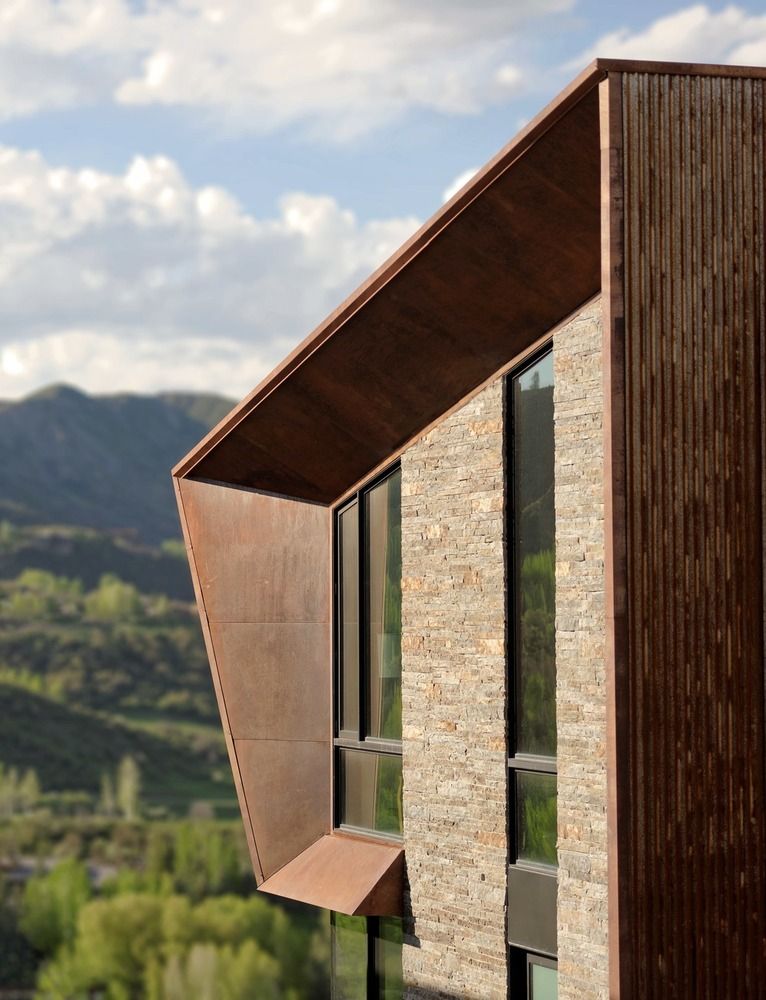 Corten Steel Mountain Retreat Windows