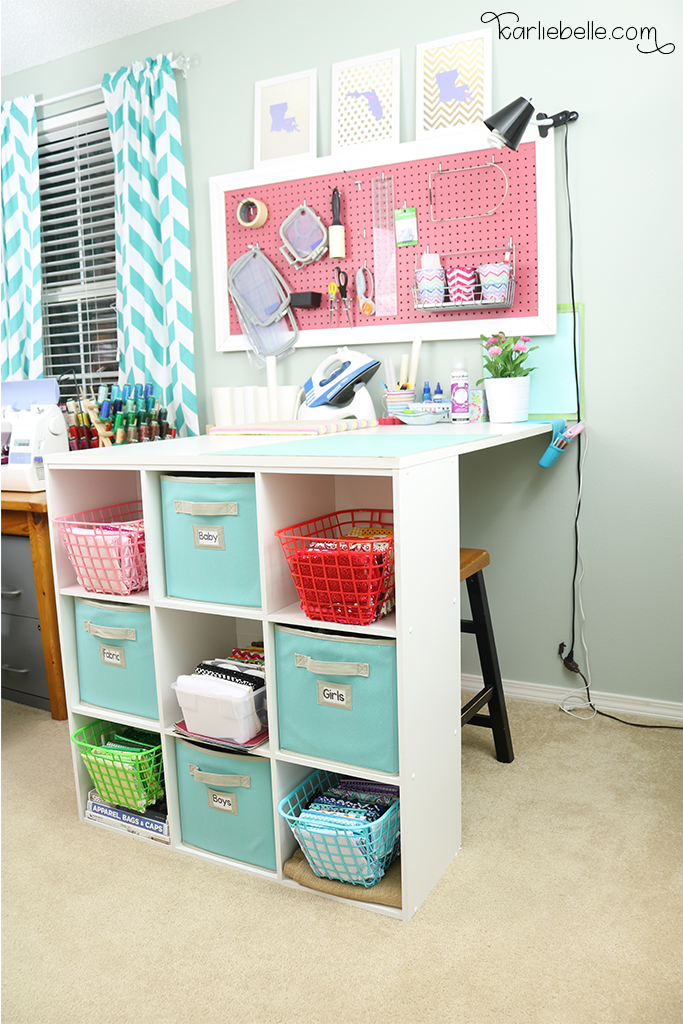 Counter-height table with storage