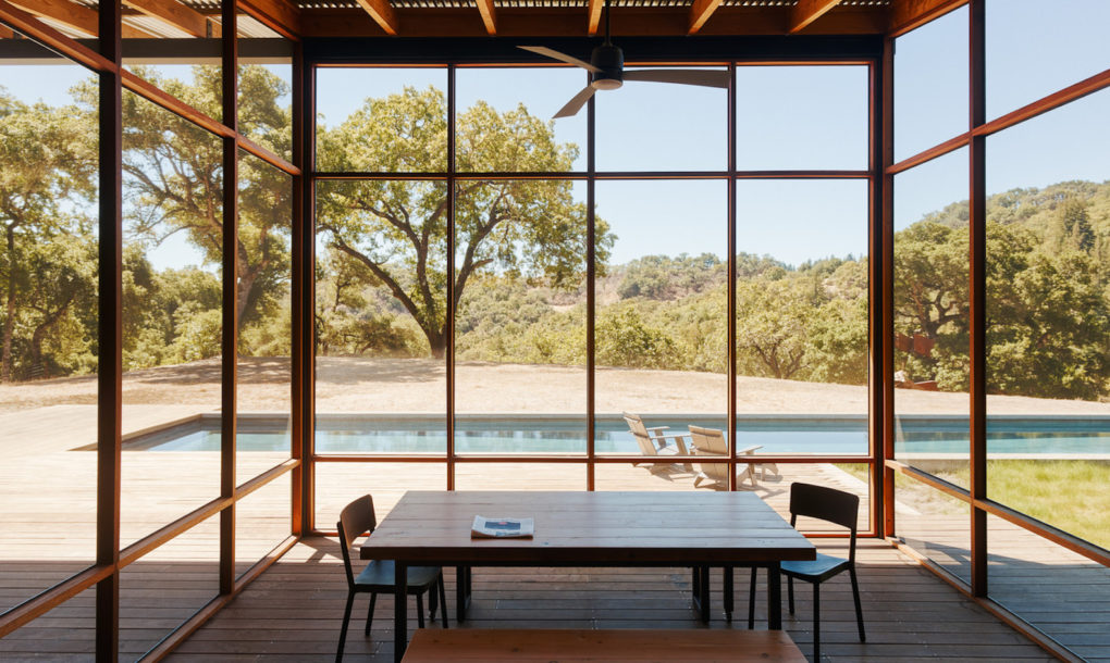 Cousins River Residence Framed glass windows