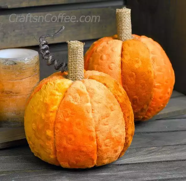 Cozy and soft pumpkin decor