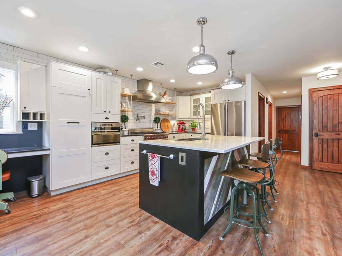 Craftsman house in San Clemente by Better Living SoCal island bar stools