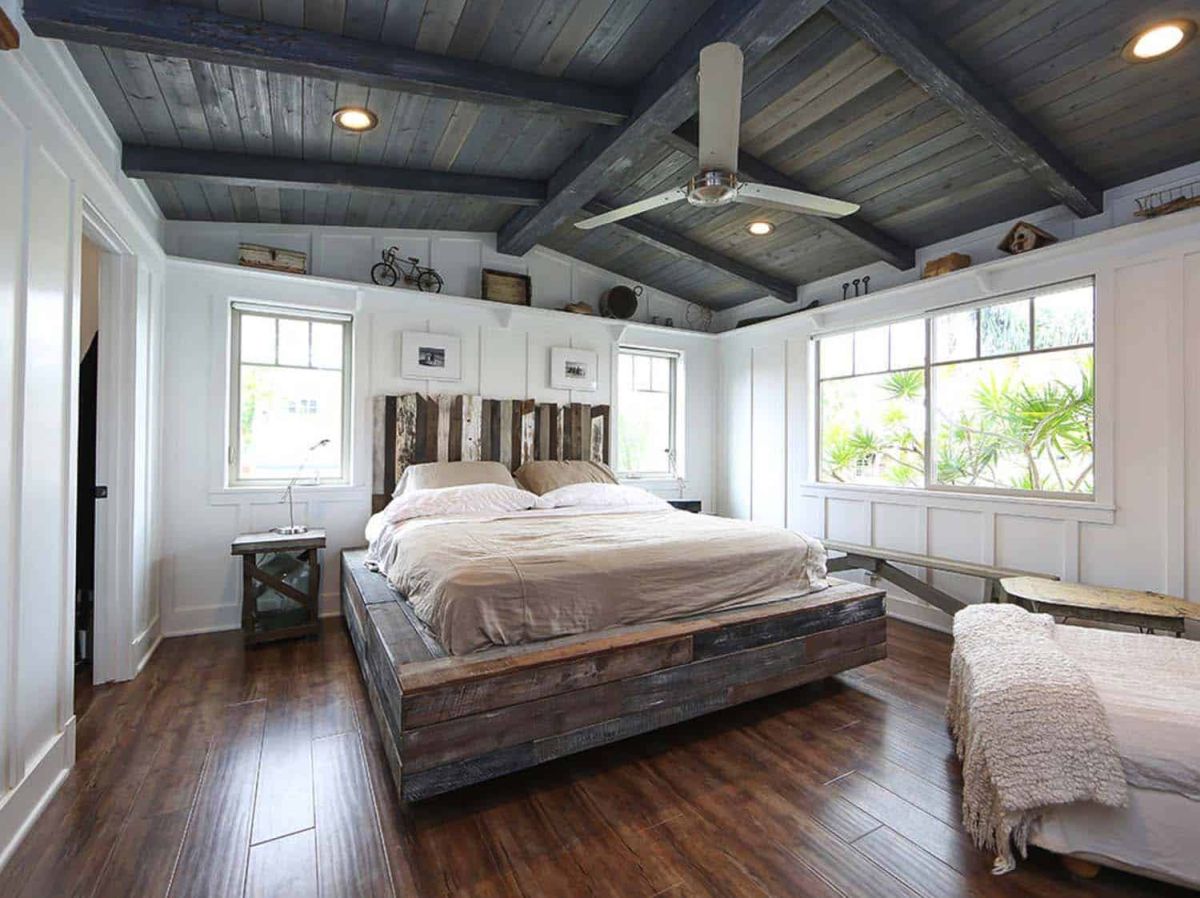 Craftsman house in San Clemente by Better Living SoCal wood platform bed