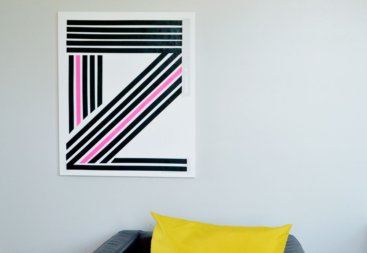 Create a Piece of Linear Art with Washi Tape