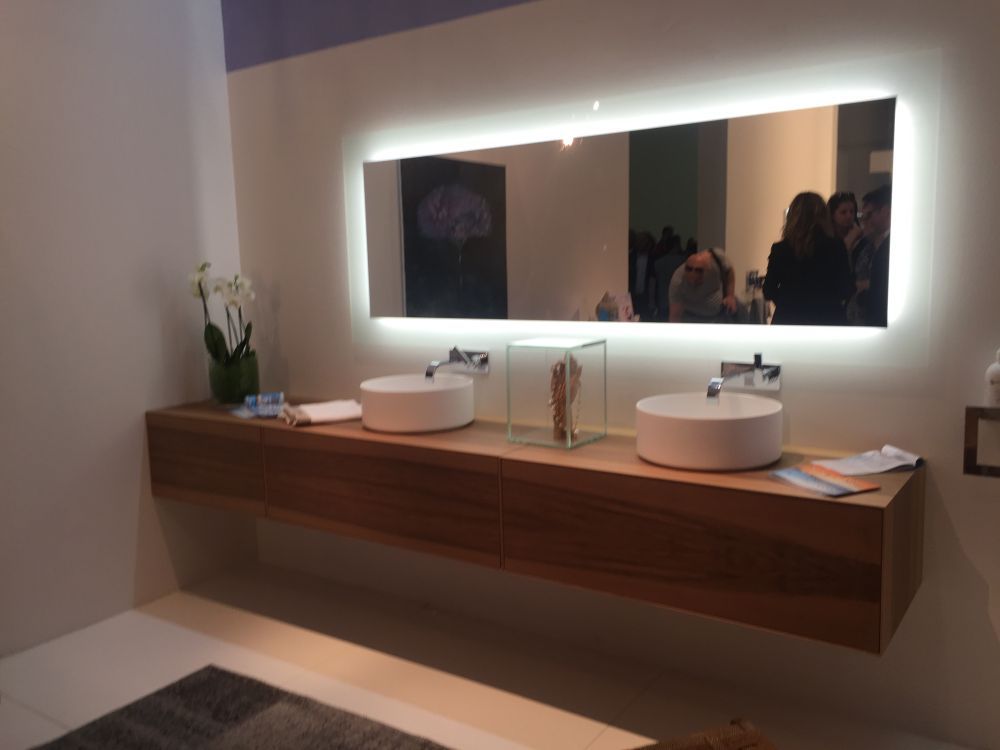 Creating a zen mood in bathroom with backlit mirror