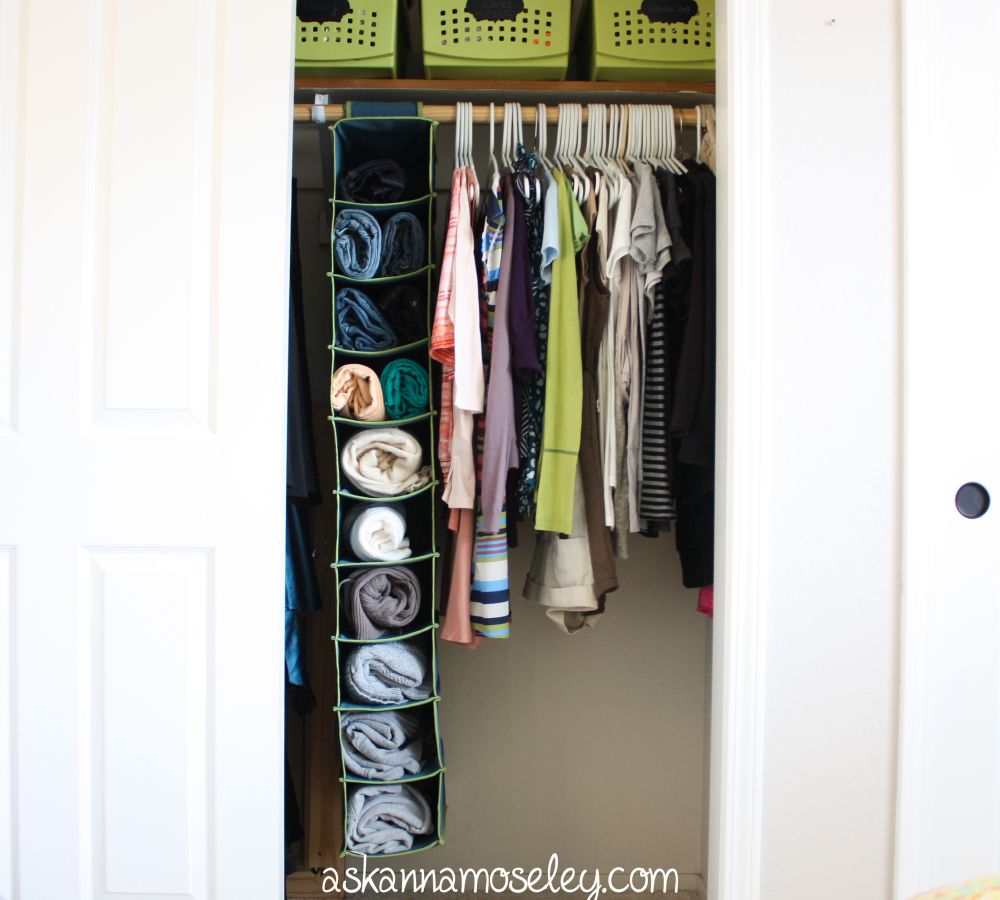 Creative solution for closet storage