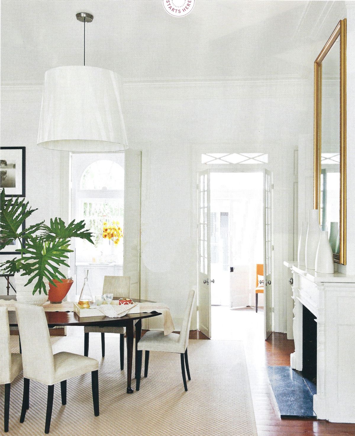 Crisp neutral white interior