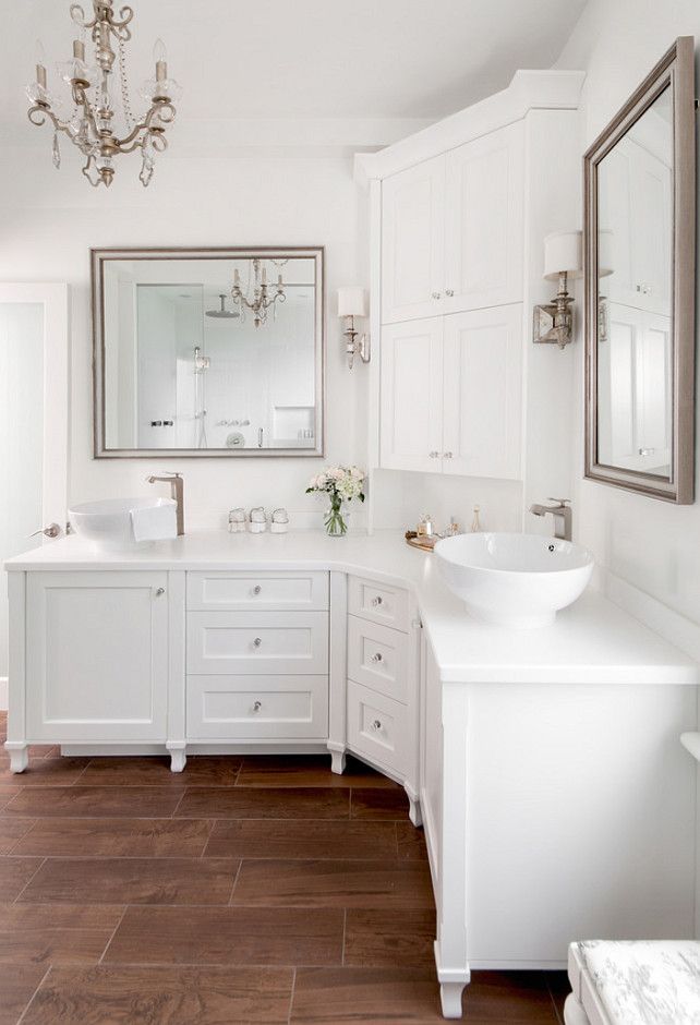 Curving Vanities - White Bathroom