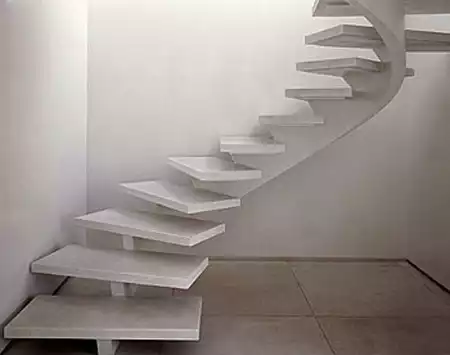 Curvy Modern Marble Stairs