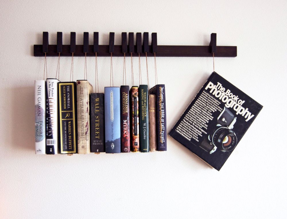 Custom made wooden book rack
