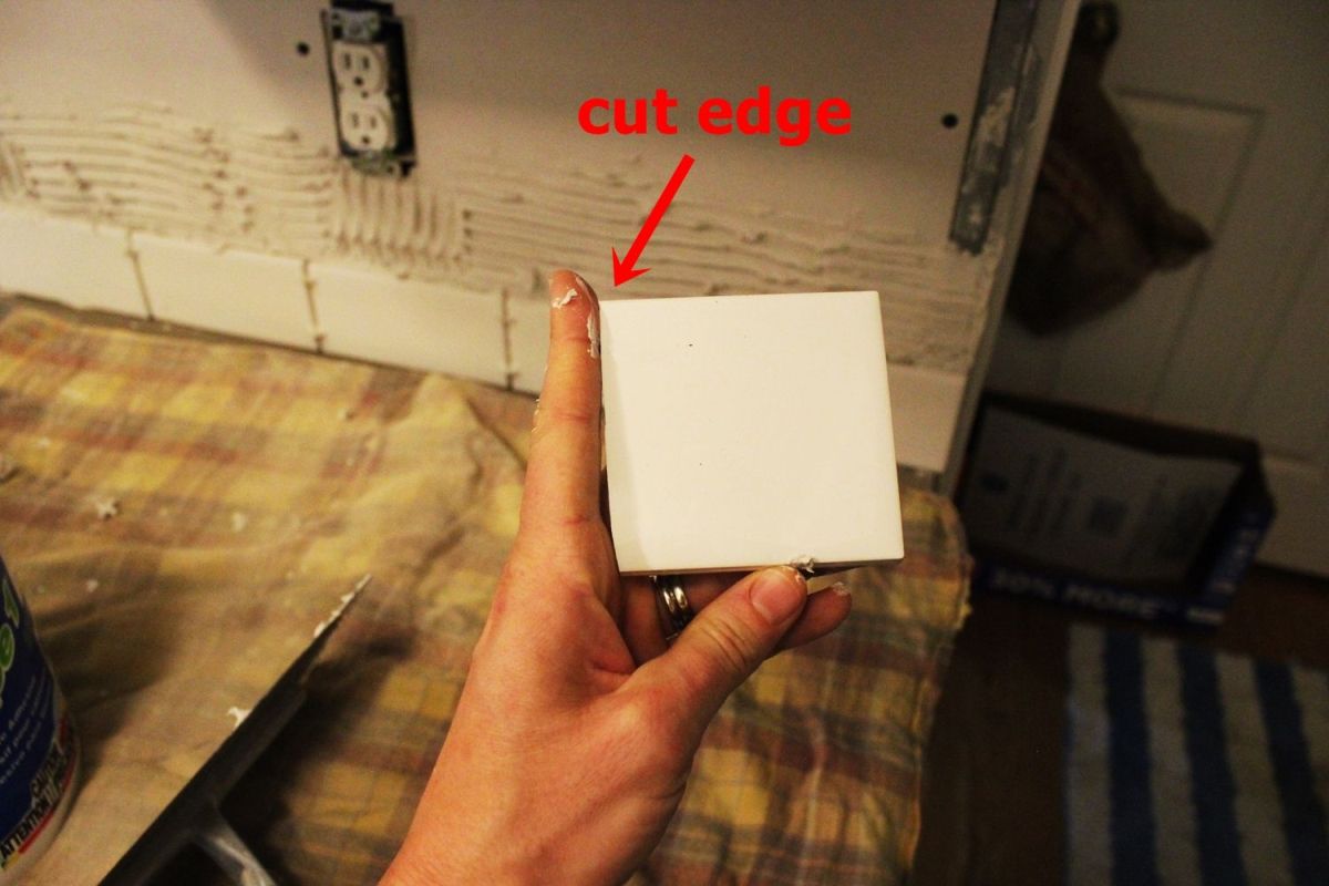 Cut edge subway tiles