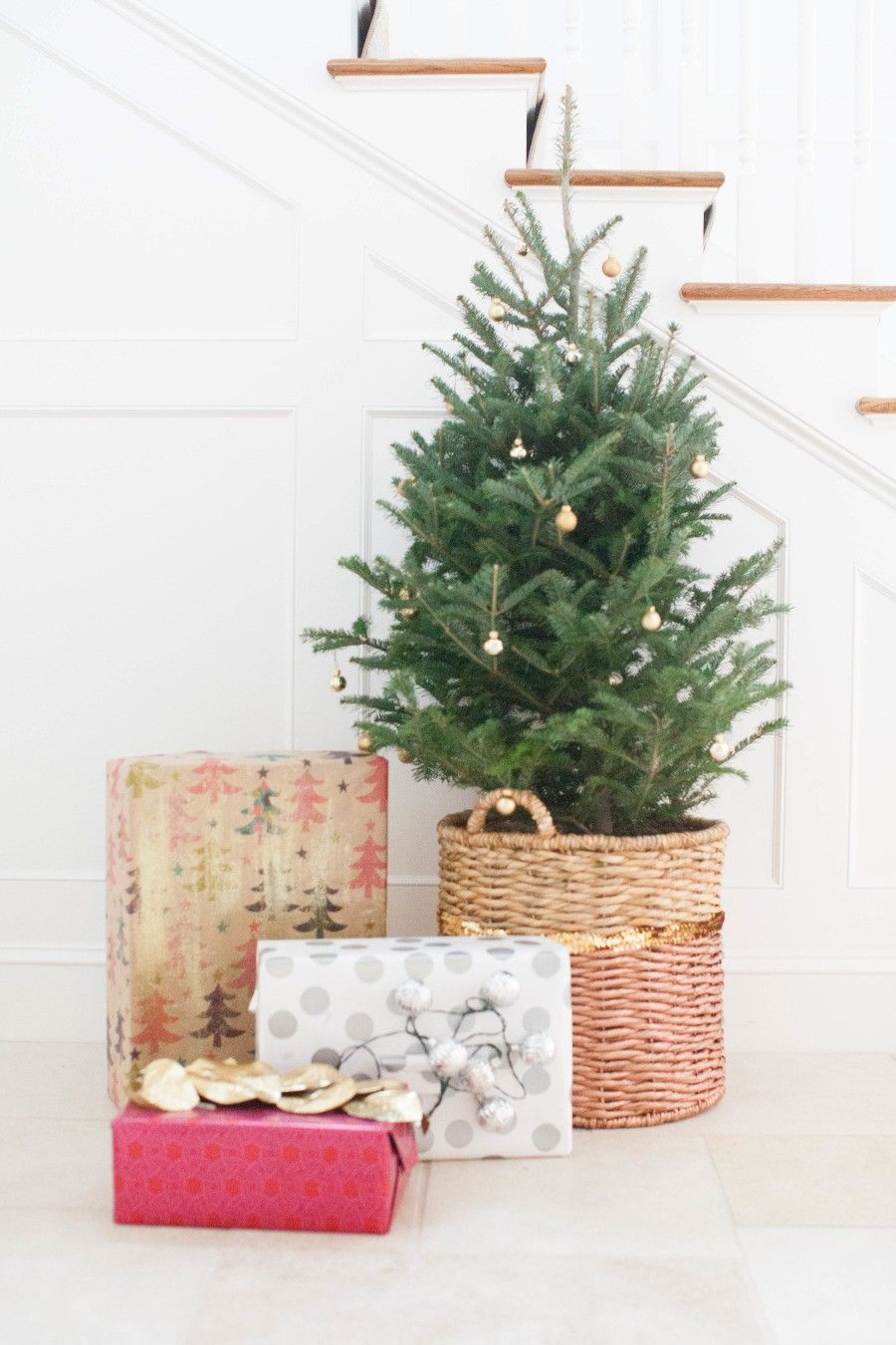 Cute small Christmas Tree with basket