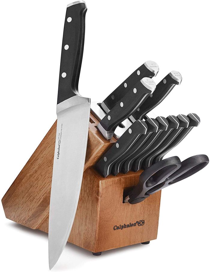 Cutlery Knife Block Set With Sharpin Technology