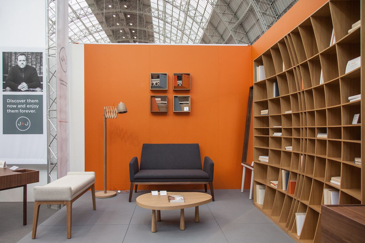 This style of bookshelf adds a new dimension to the room.