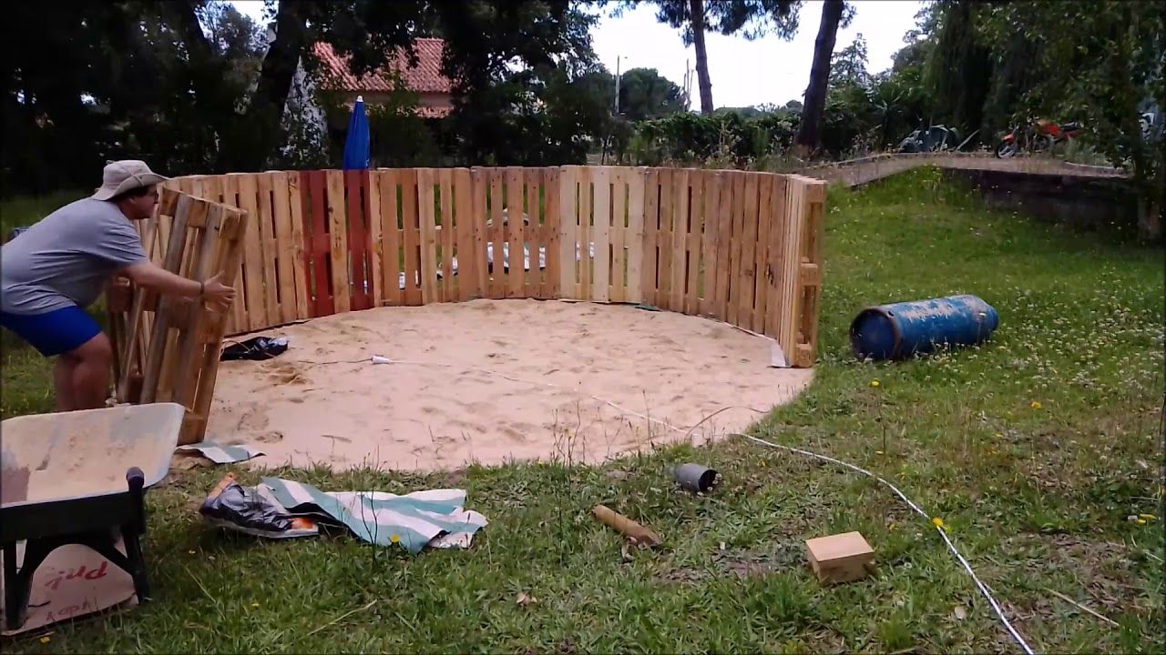 DIY Above Ground Pool with Pallets