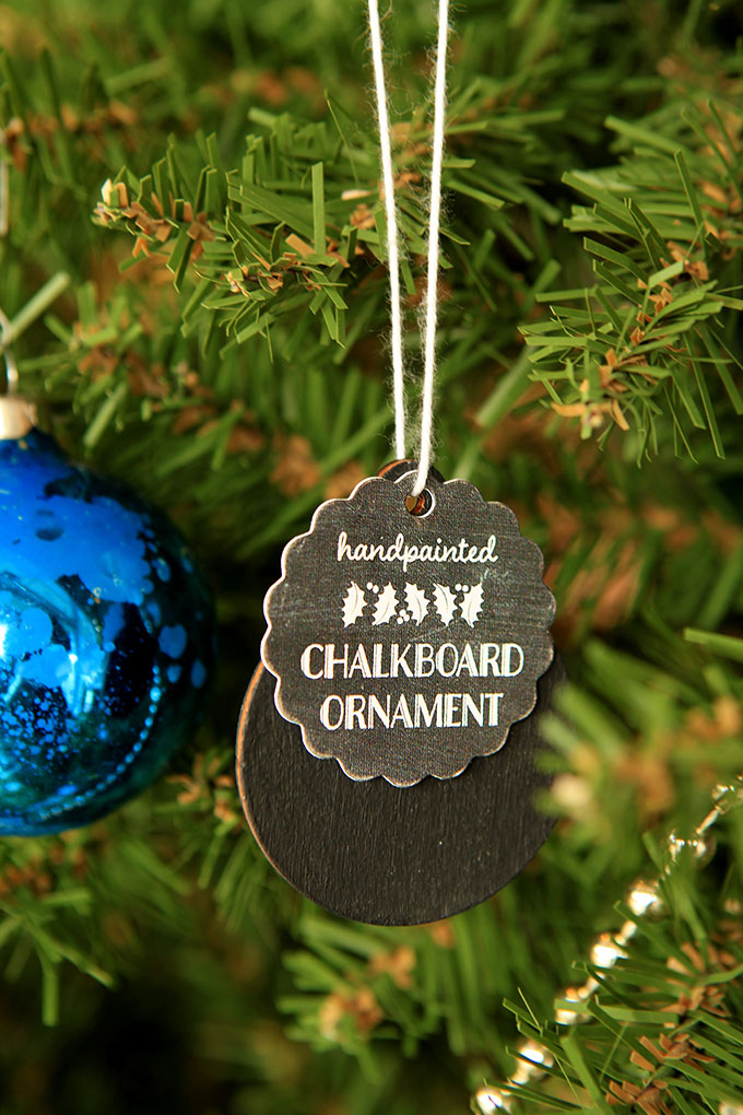 DIY Chalkboard Ornaments for Tree