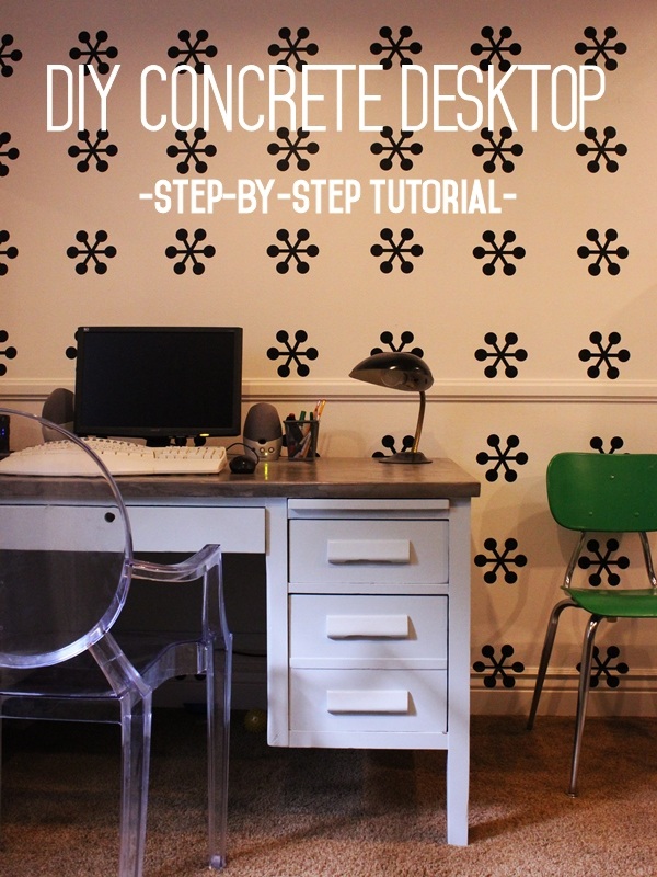 DIY Concrete Desktop