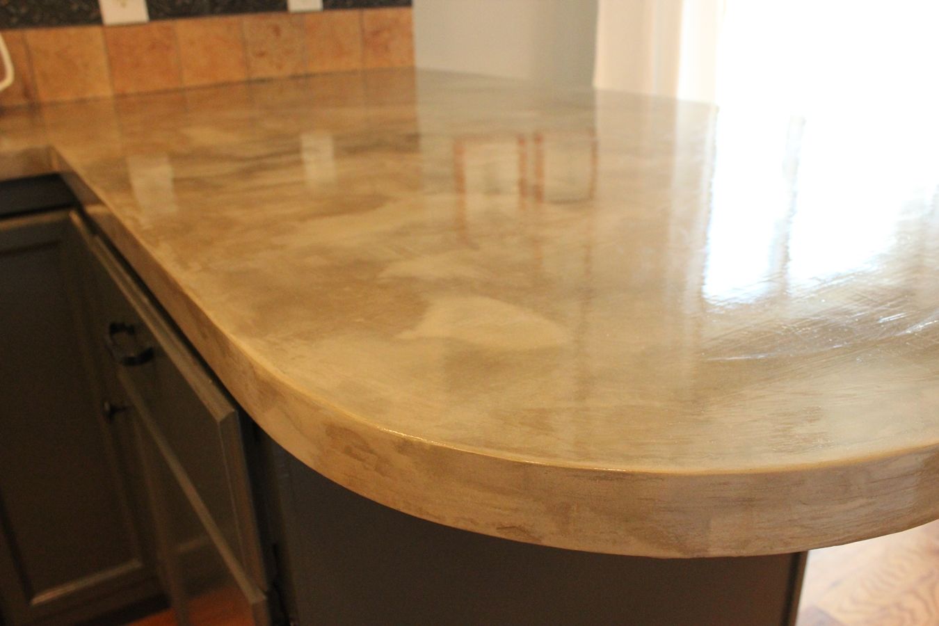 DIY Concrete Kitchen Countertops Finished Smooth