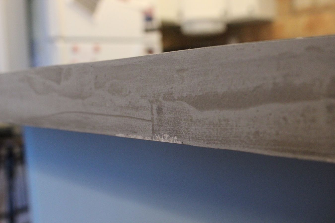 DIY Concrete Kitchen Countertops sanding edges